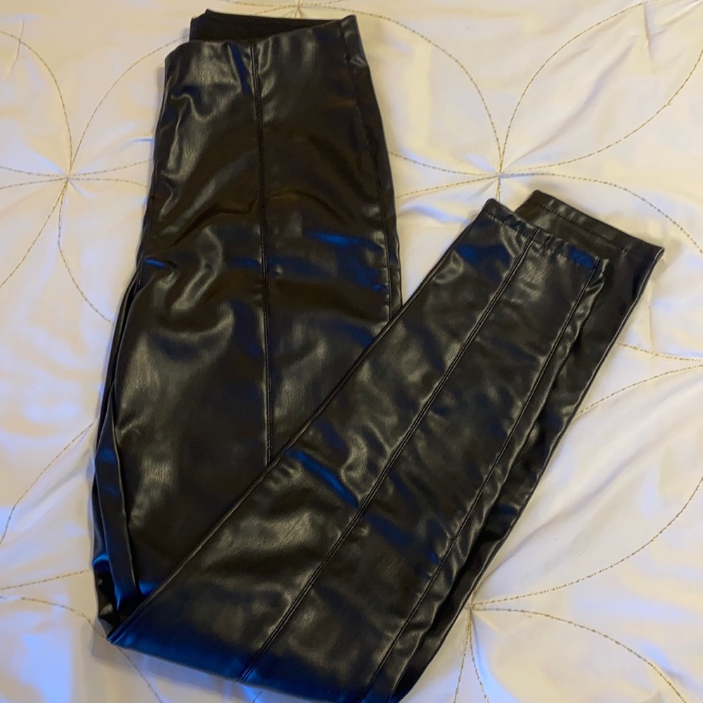 Black leather pants
